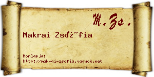 Makrai Zsófia névjegykártya