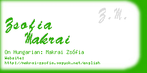 zsofia makrai business card