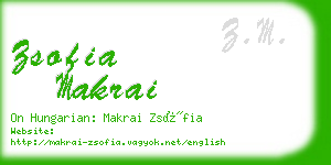 zsofia makrai business card